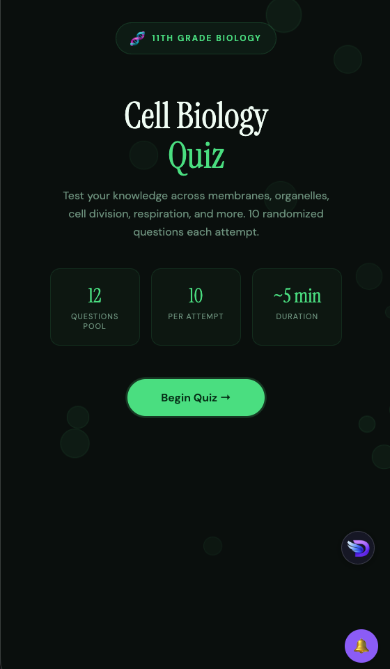 Quiz app screenshot